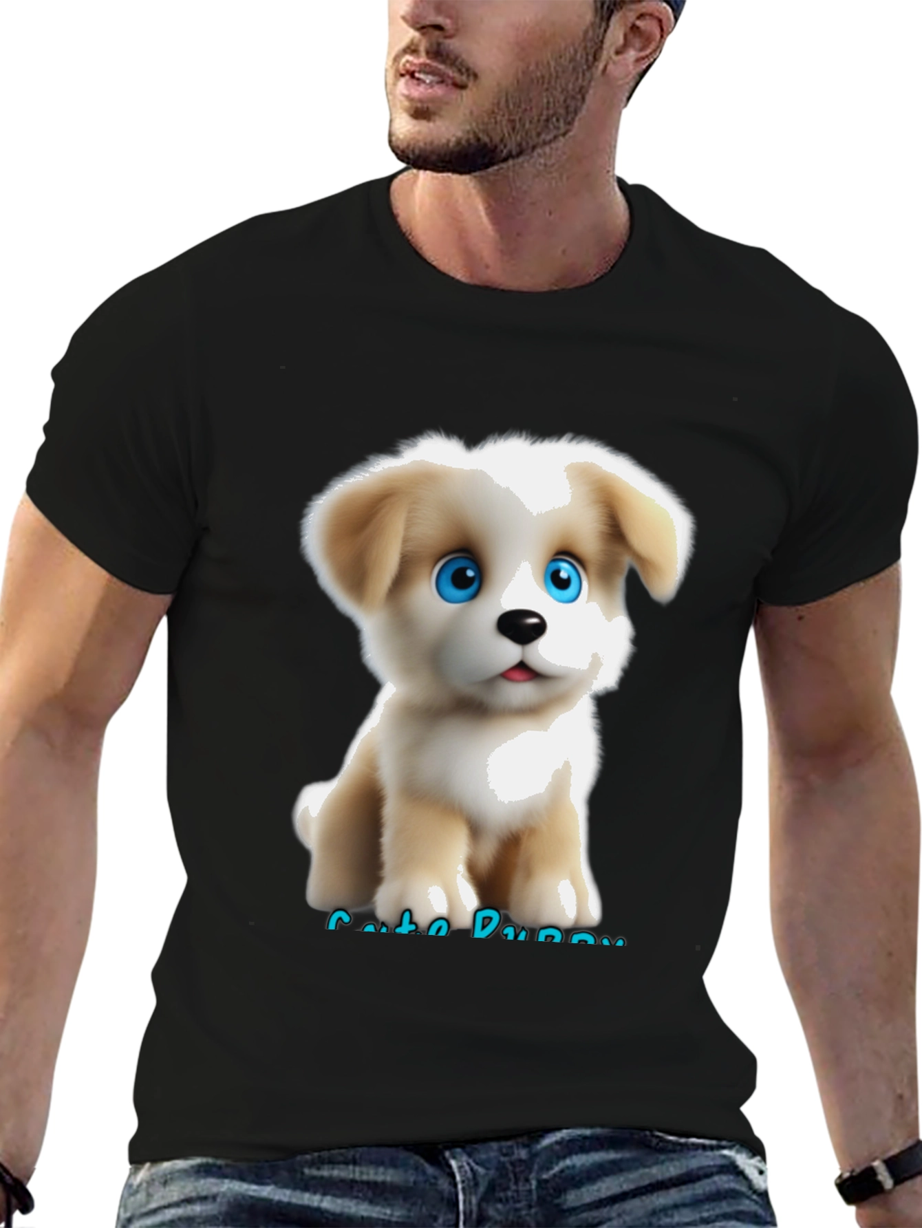 Cute Puppy Graphic T-Shirt
