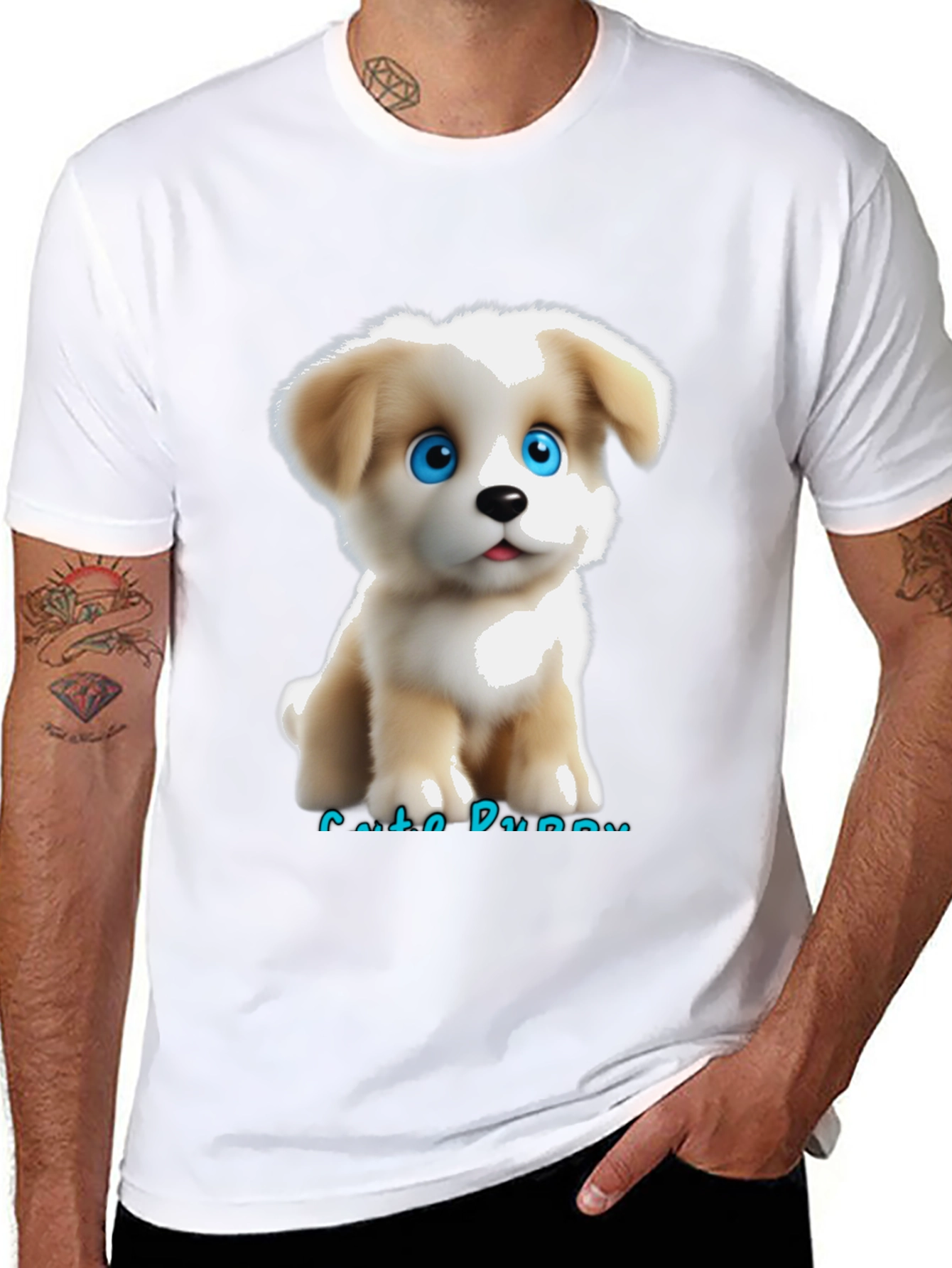 Cute Puppy Graphic T-Shirt