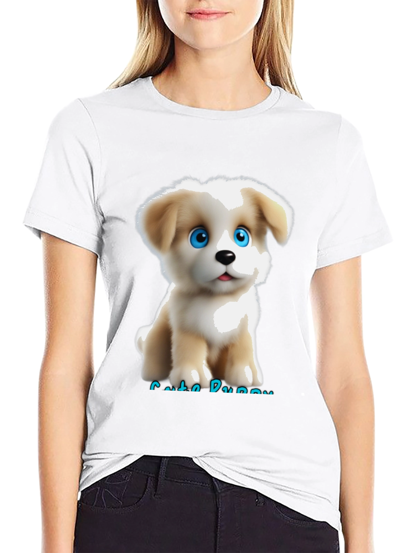Cute Puppy Graphic T-Shirt