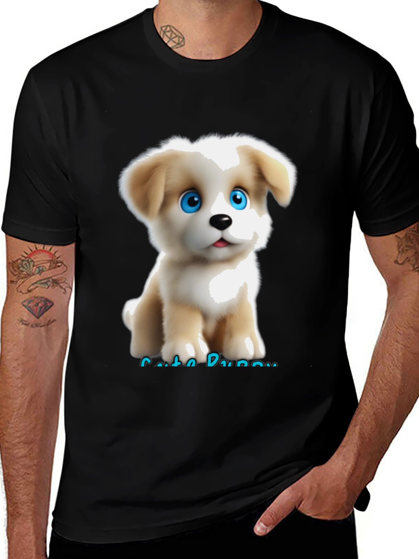 Cute Puppy Graphic T-Shirt