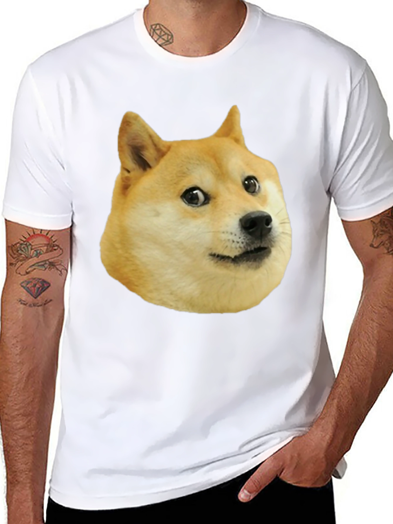 Doge Meme Black T-Shirt - Funny Novelty Tee