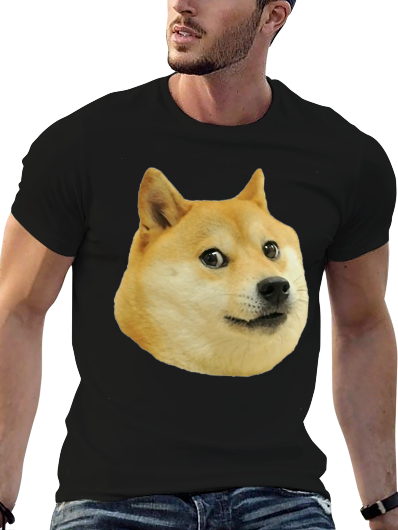 Doge Meme Black T-Shirt - Funny Novelty Tee