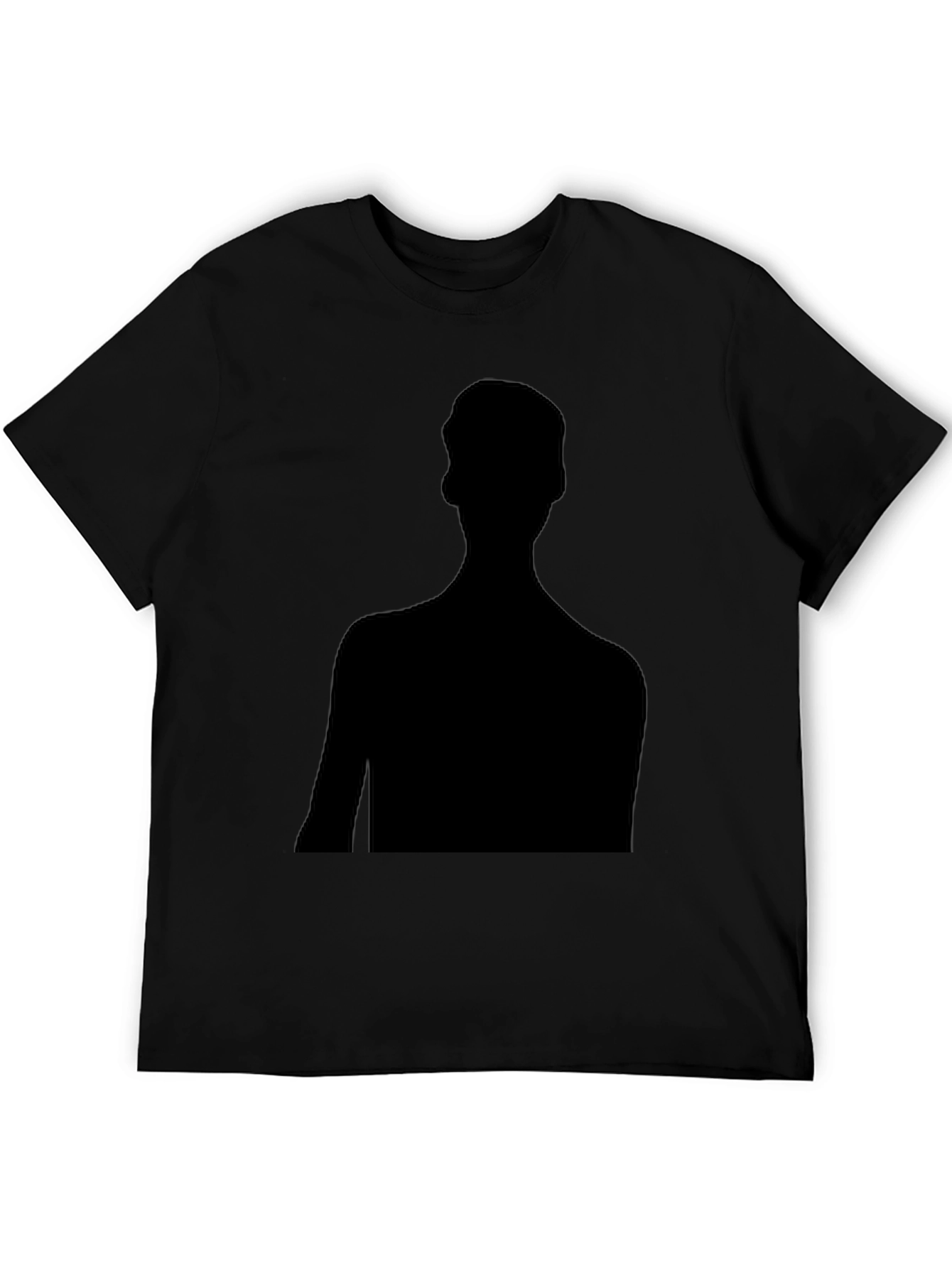 Mens Black T-Shirt with Silhouette Design