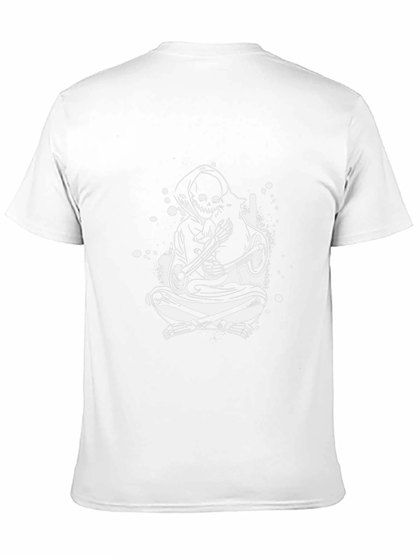 Grim Reaper Cat Lover T-Shirt - Black Tee
