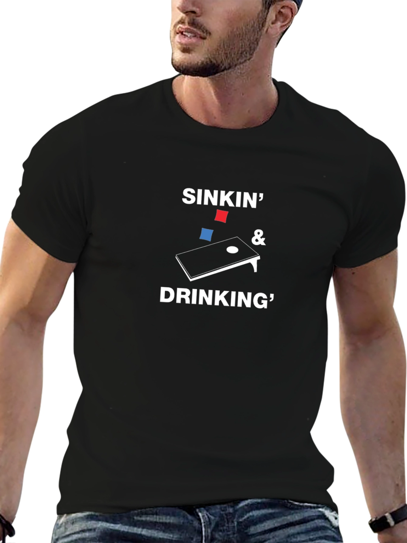 Sinkin & Drinkin Cornhole T-Shirt