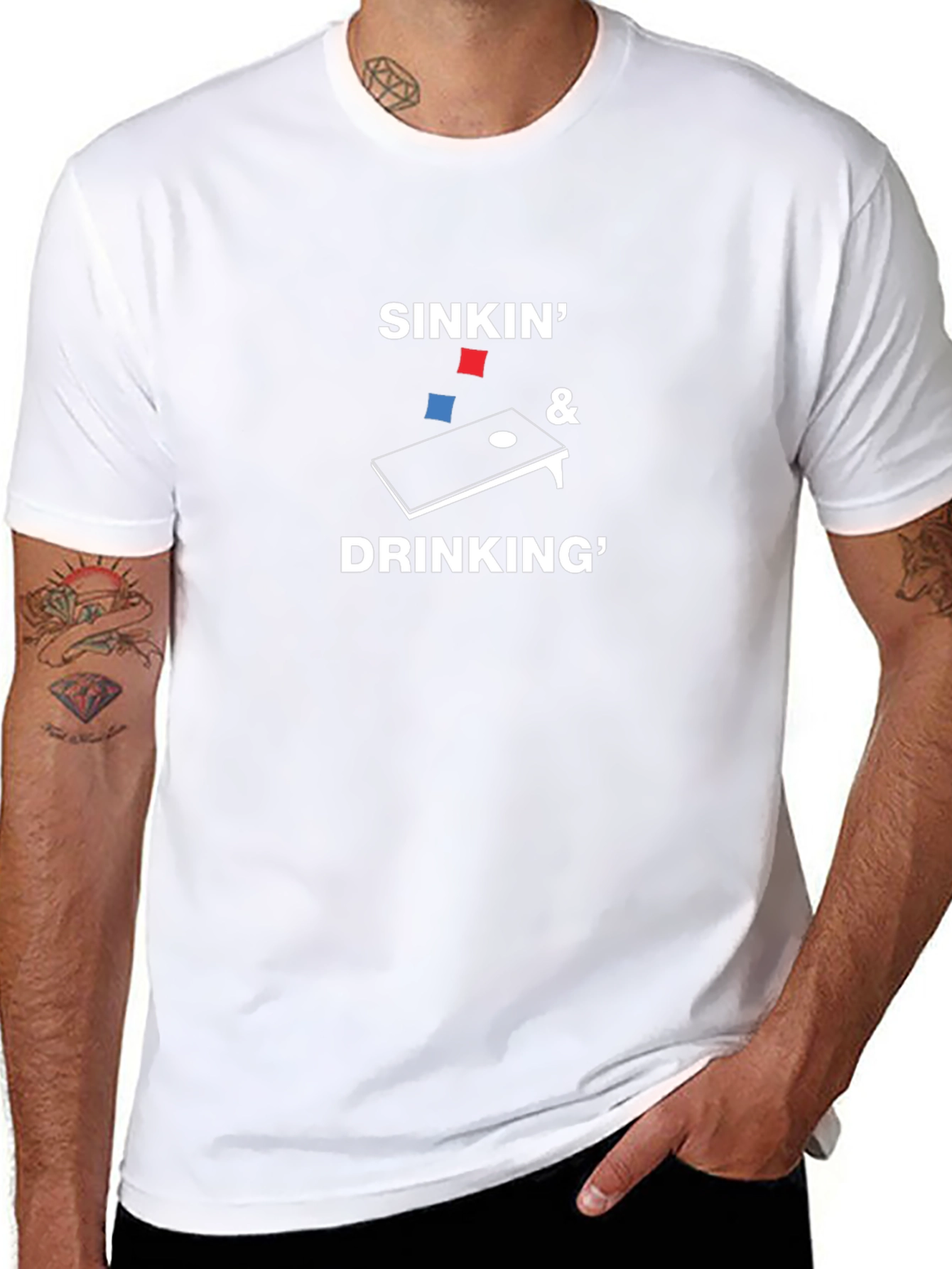 Sinkin & Drinkin Cornhole T-Shirt