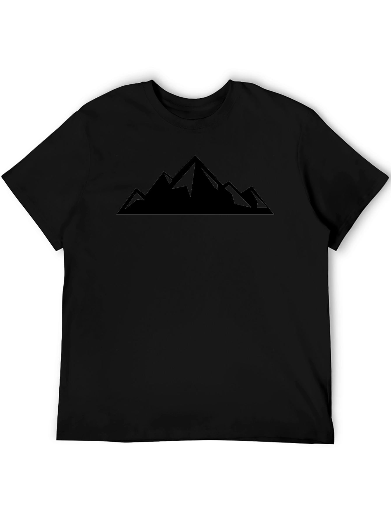 Mountain Peak Graphic Black T-Shirt