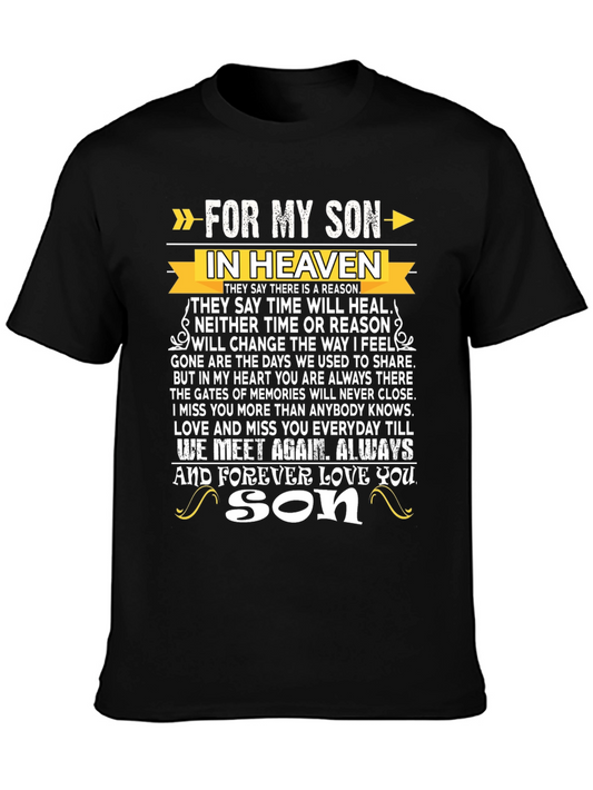 For My Son In Heaven Memorial T-Shirt