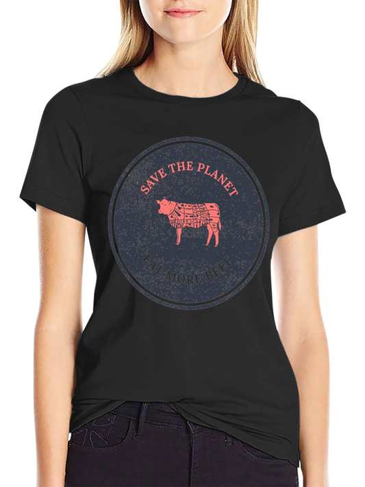 Save the Planet Eat More Beef Graphic Tee