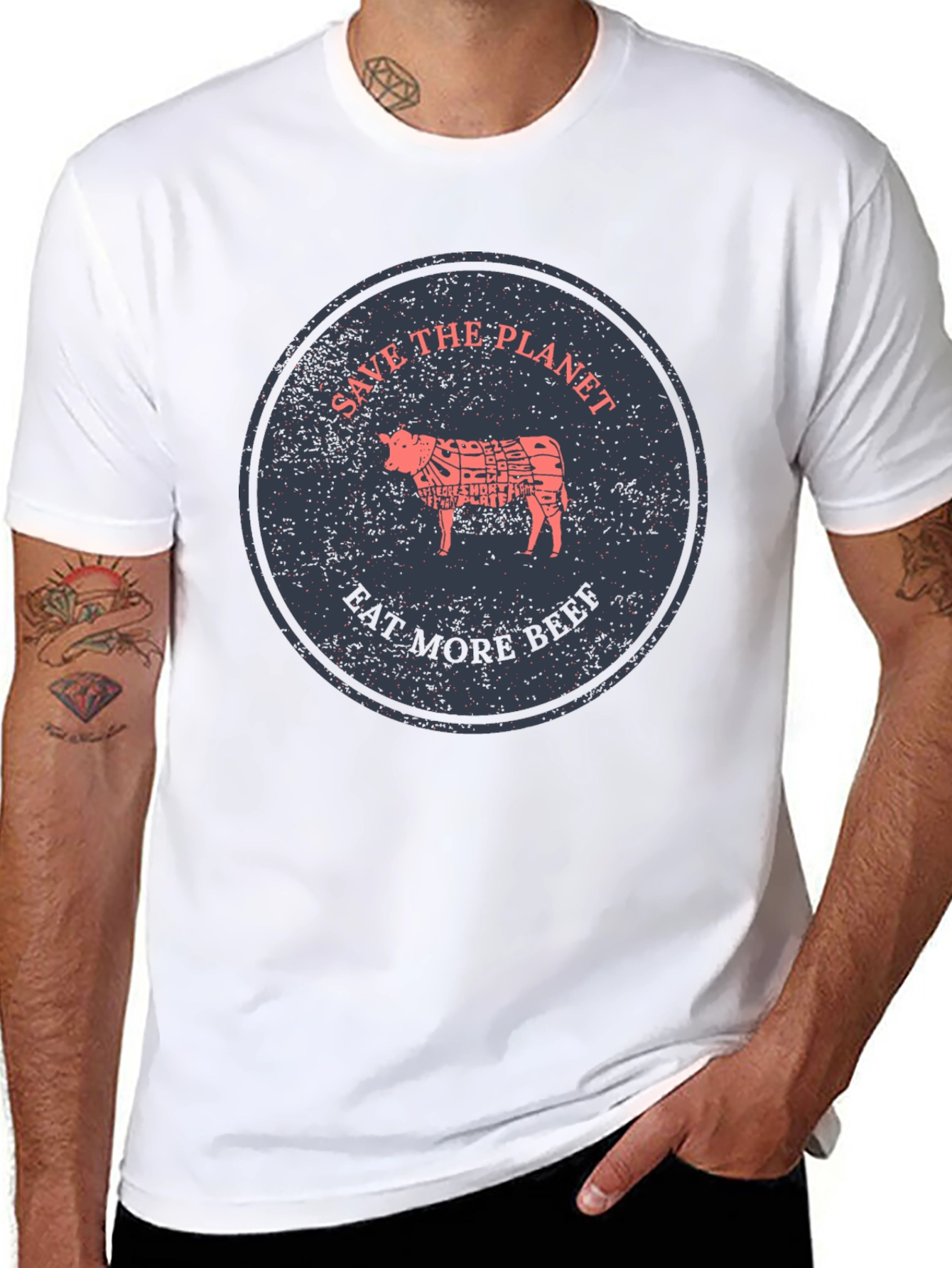 Save the Planet Eat More Beef Graphic Tee