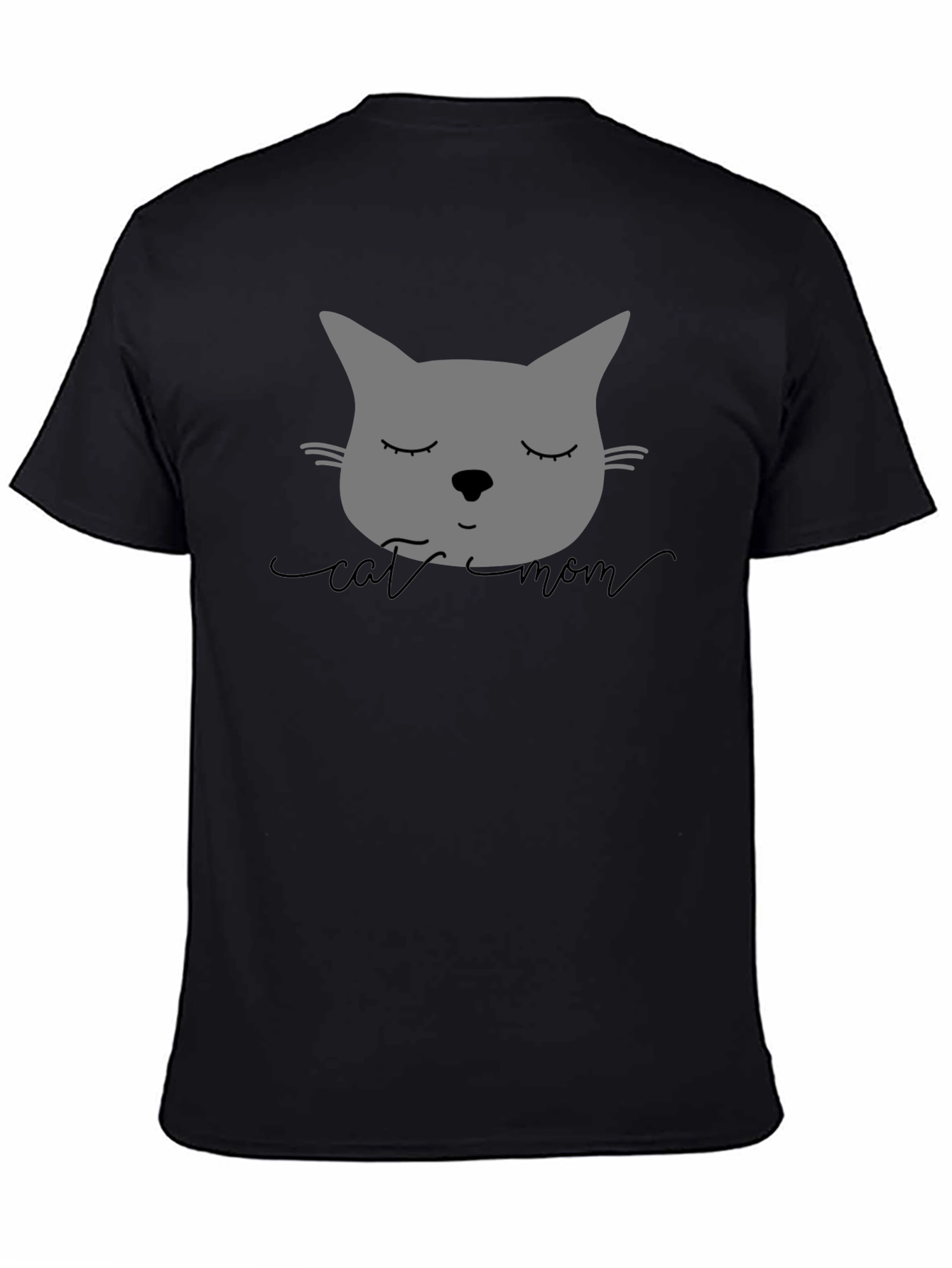 Cat Mom Graphic Tee - Unisex Black T-Shirt