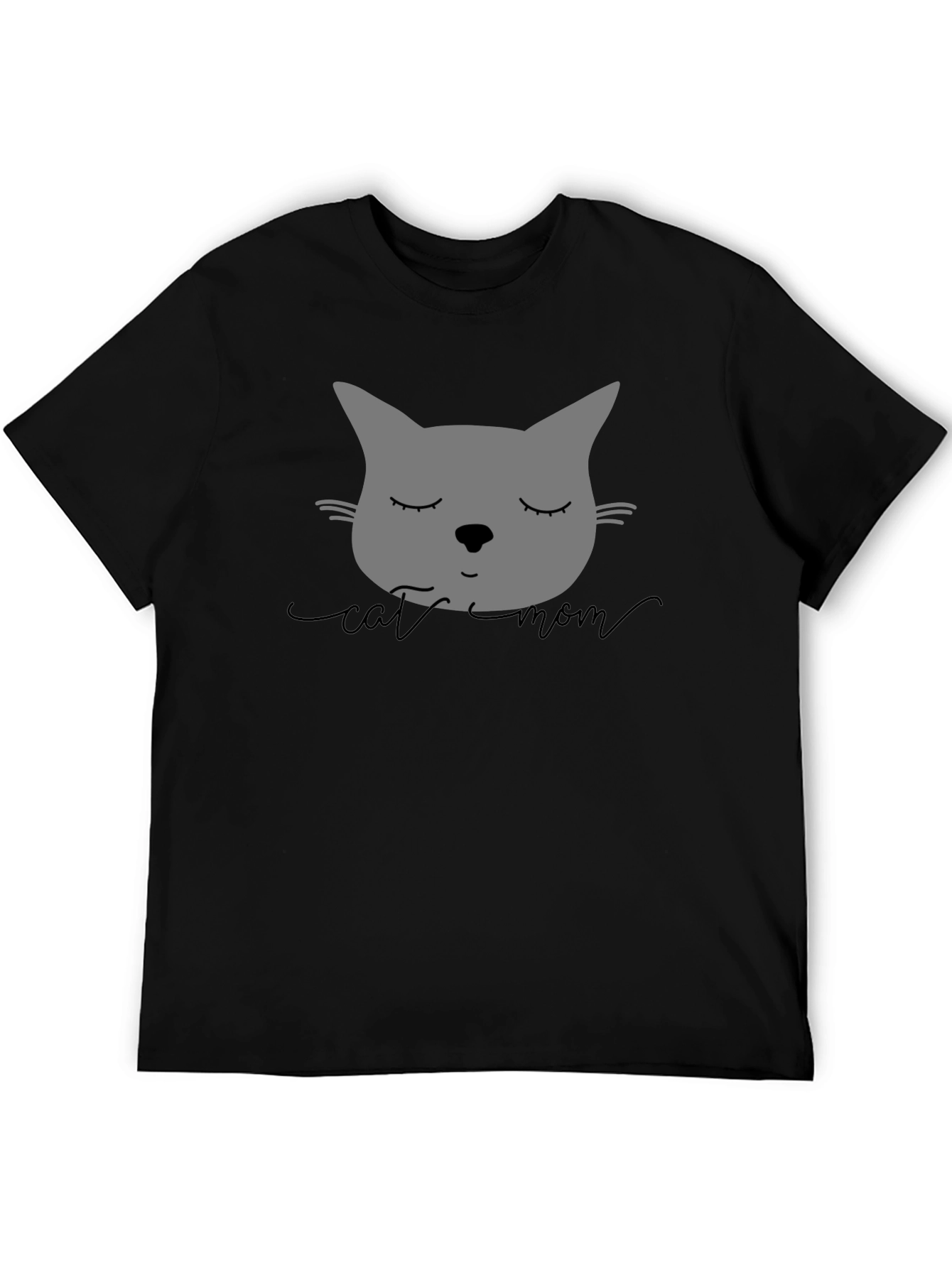 Cat Mom Graphic Tee - Unisex Black T-Shirt