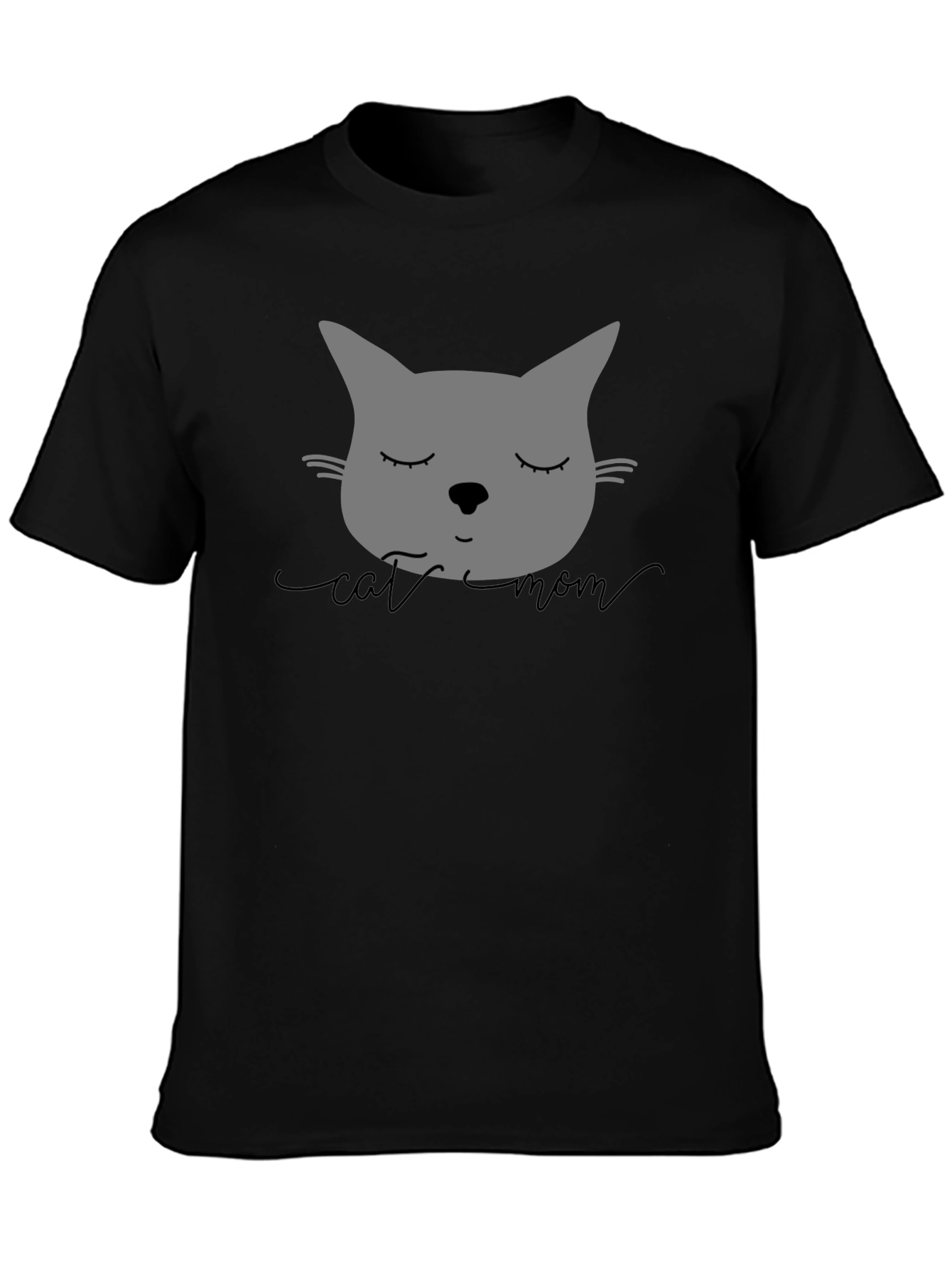 Cat Mom Graphic Tee - Unisex Black T-Shirt
