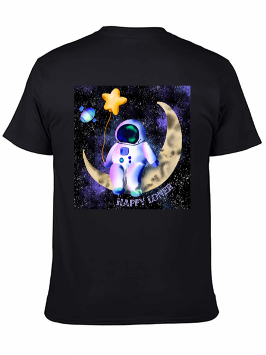 Happy Loner Astronaut Graphic T-Shirt