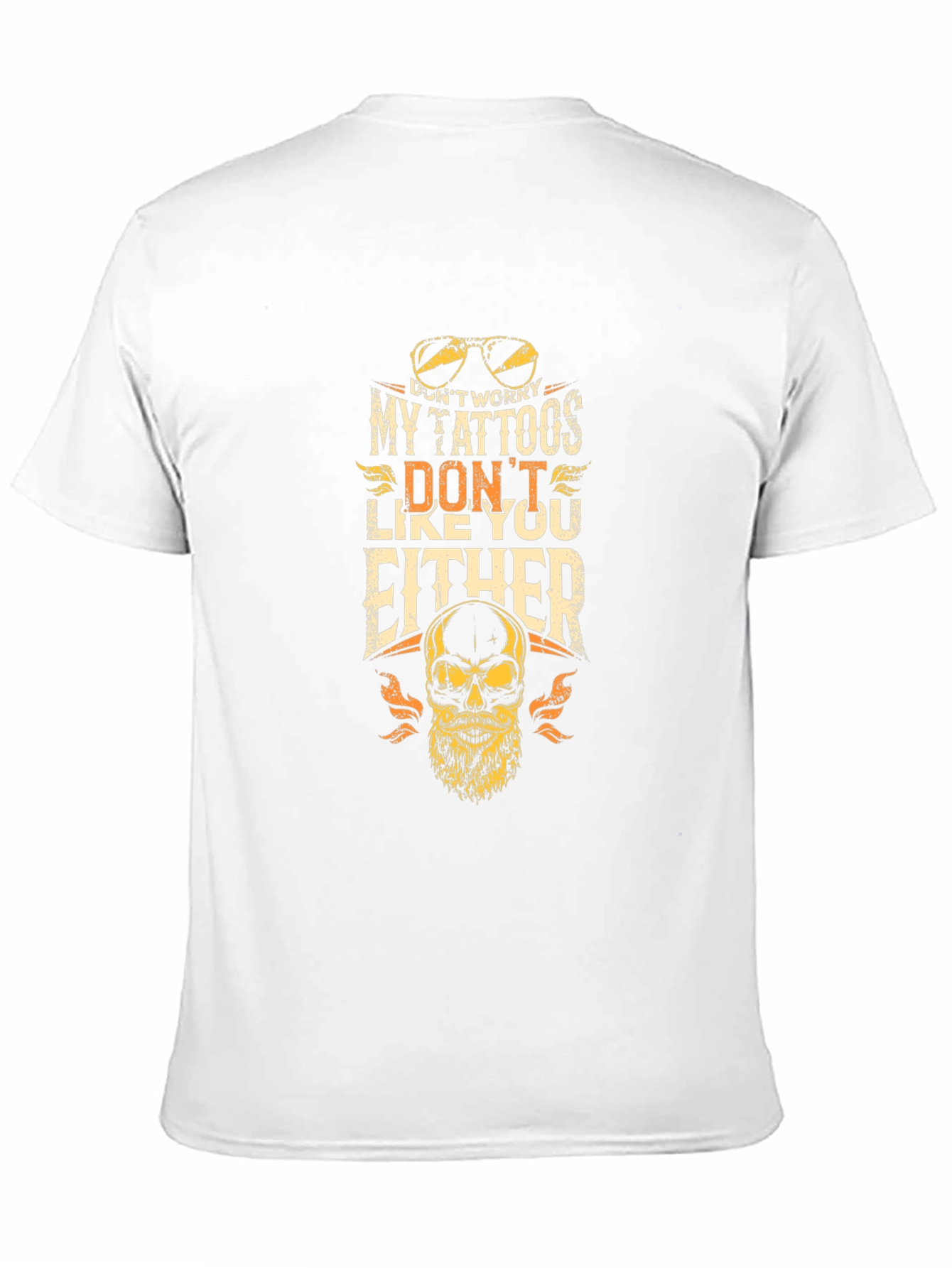 Funny Tattoo Skull Graphic T-Shirt - Dont Worry!