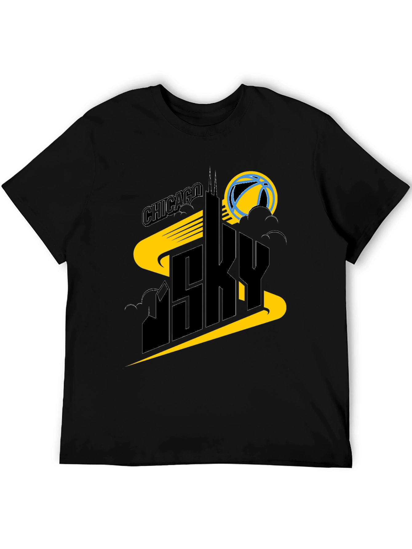 Chicago Sky Graphic Tee - Black Basketball Shirt