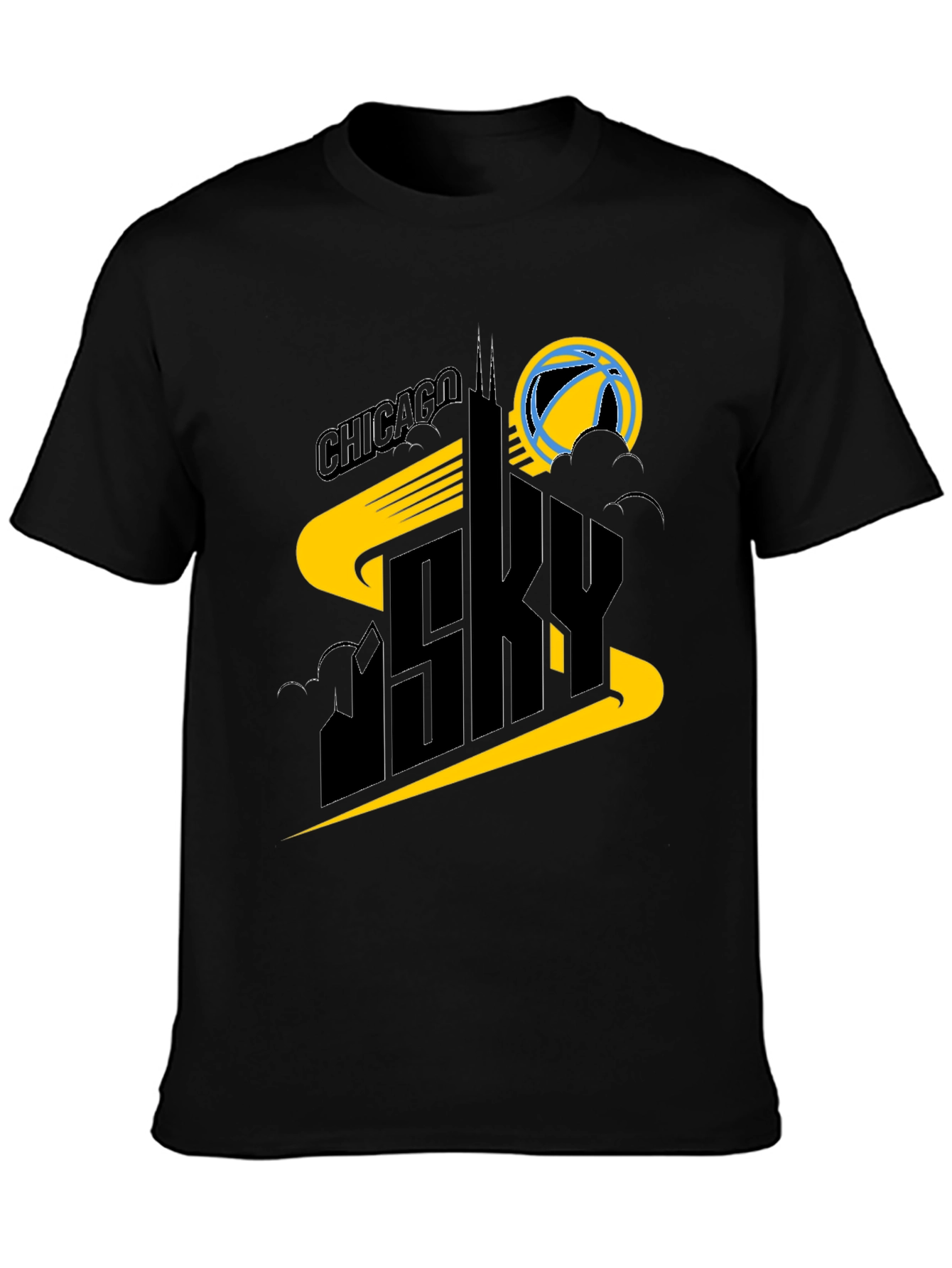 Chicago Sky Graphic Tee - Black Basketball Shirt