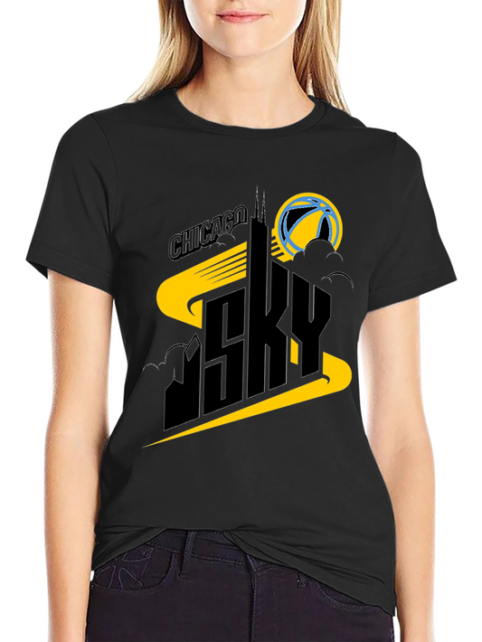 Chicago Sky Graphic Tee - Black Basketball Shirt