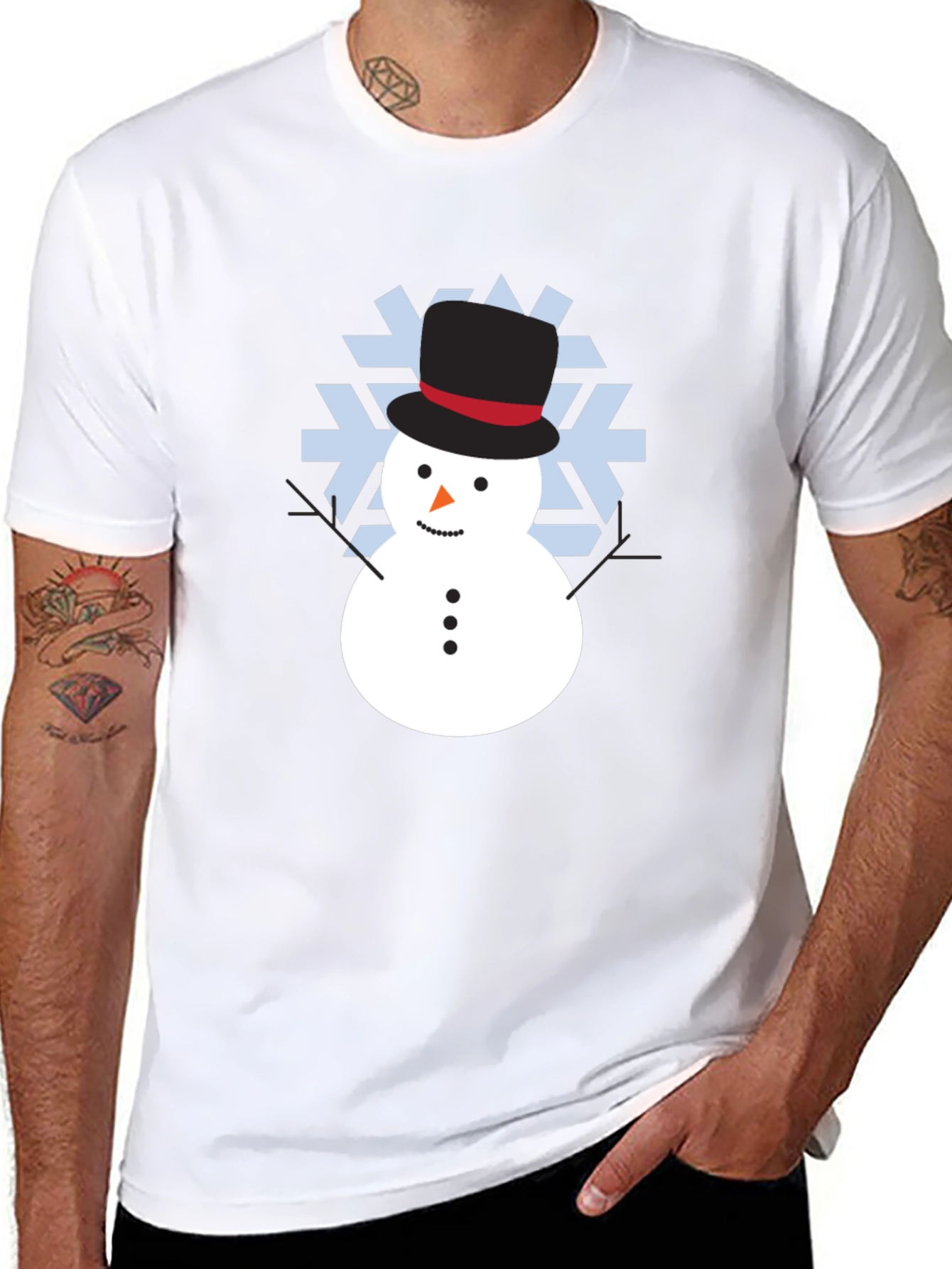 Snowman Graphic Tee - Holiday Fun