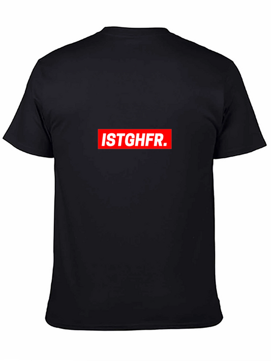 ISTGHFR Graphic Tee - Black Casual Comfort