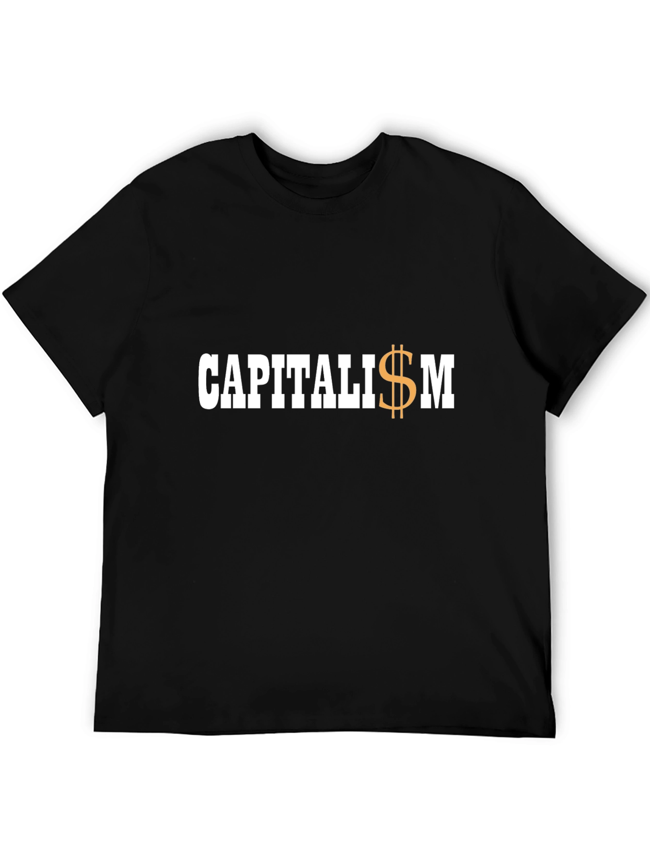 Capitalism Dollar Sign Graphic Black T-Shirt