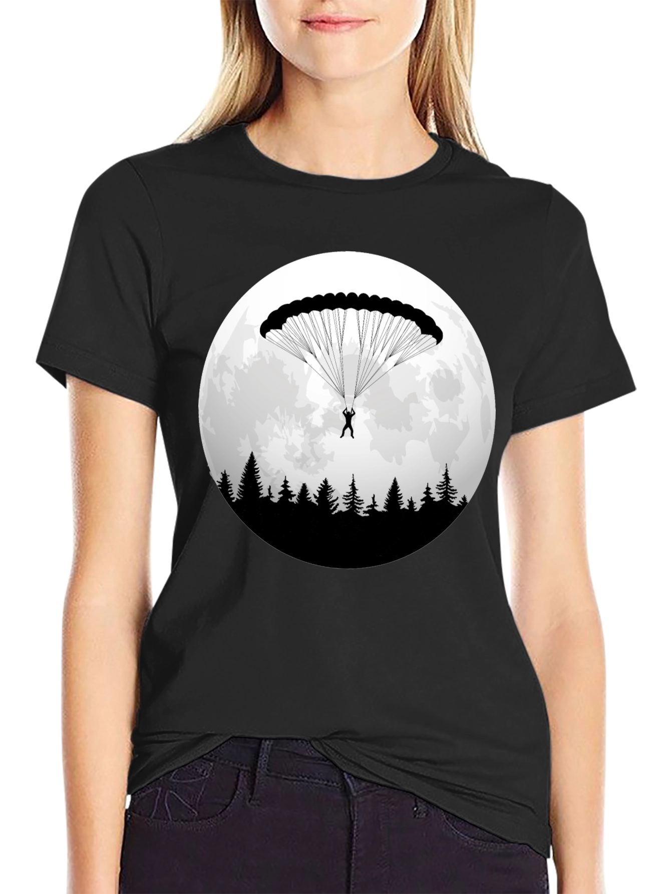Parachute Moon T-Shirt: Adventure Awaits!