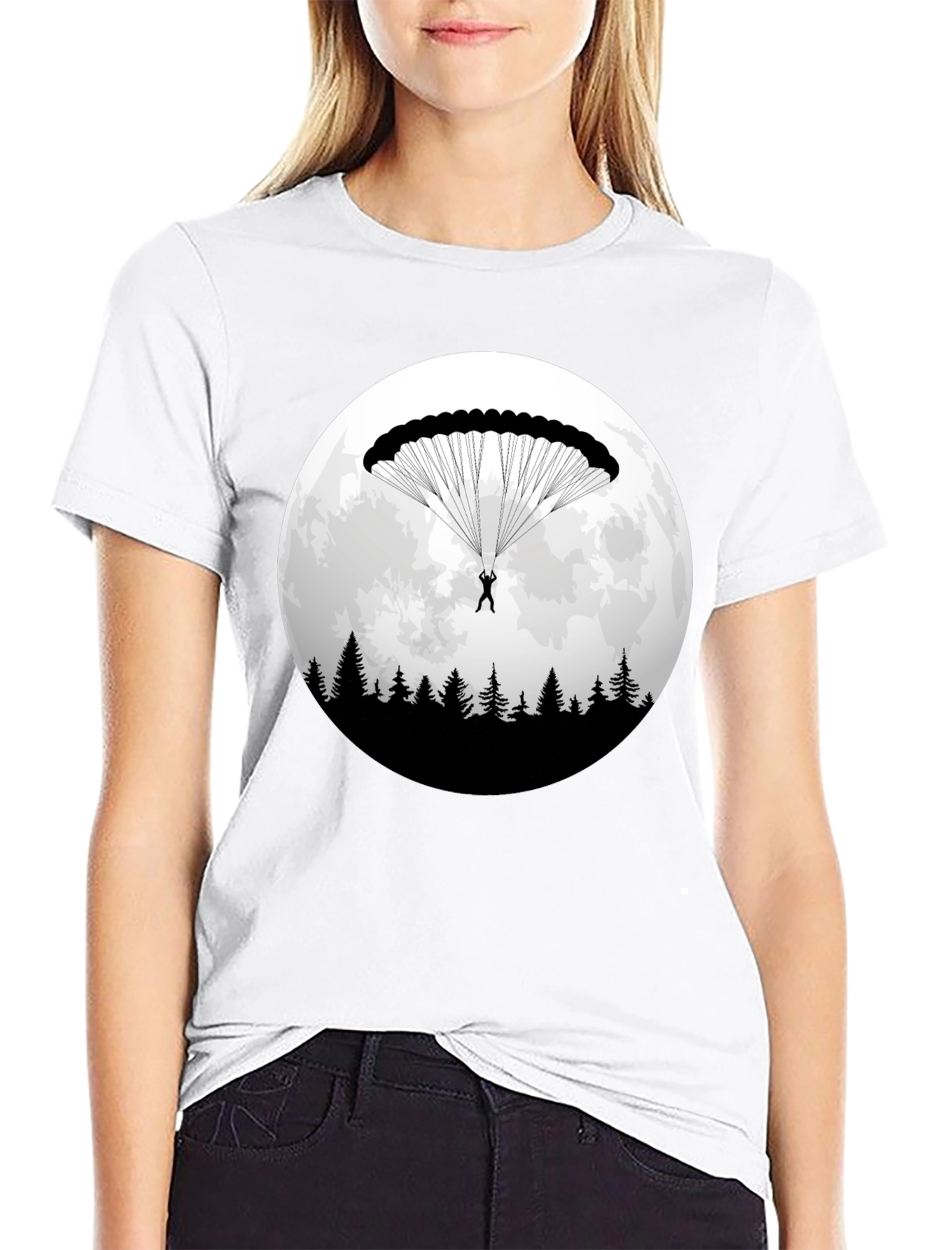 Parachute Moon T-Shirt: Adventure Awaits!