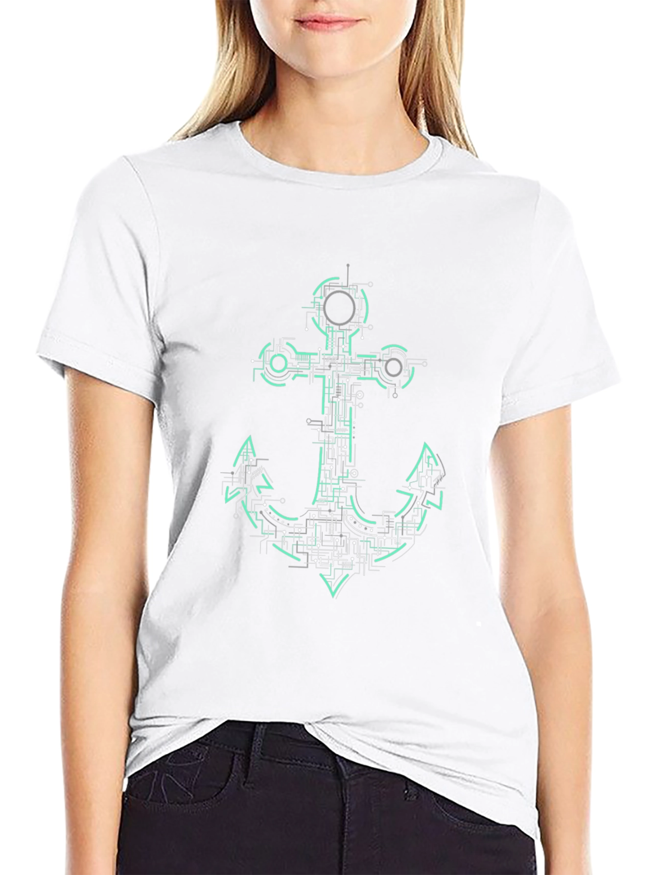 Tech Anchor Graphic Black T-Shirt