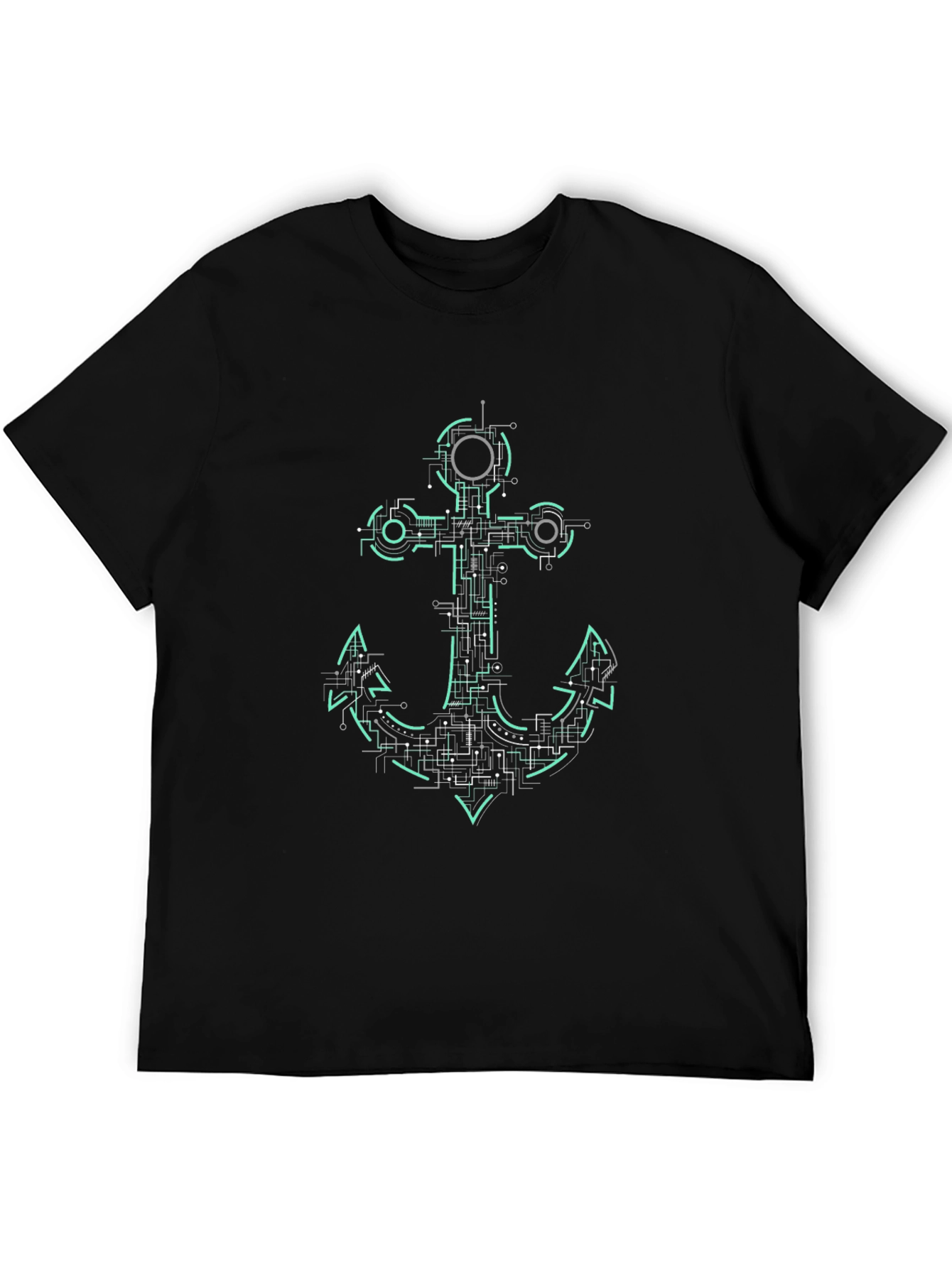 Tech Anchor Graphic Black T-Shirt