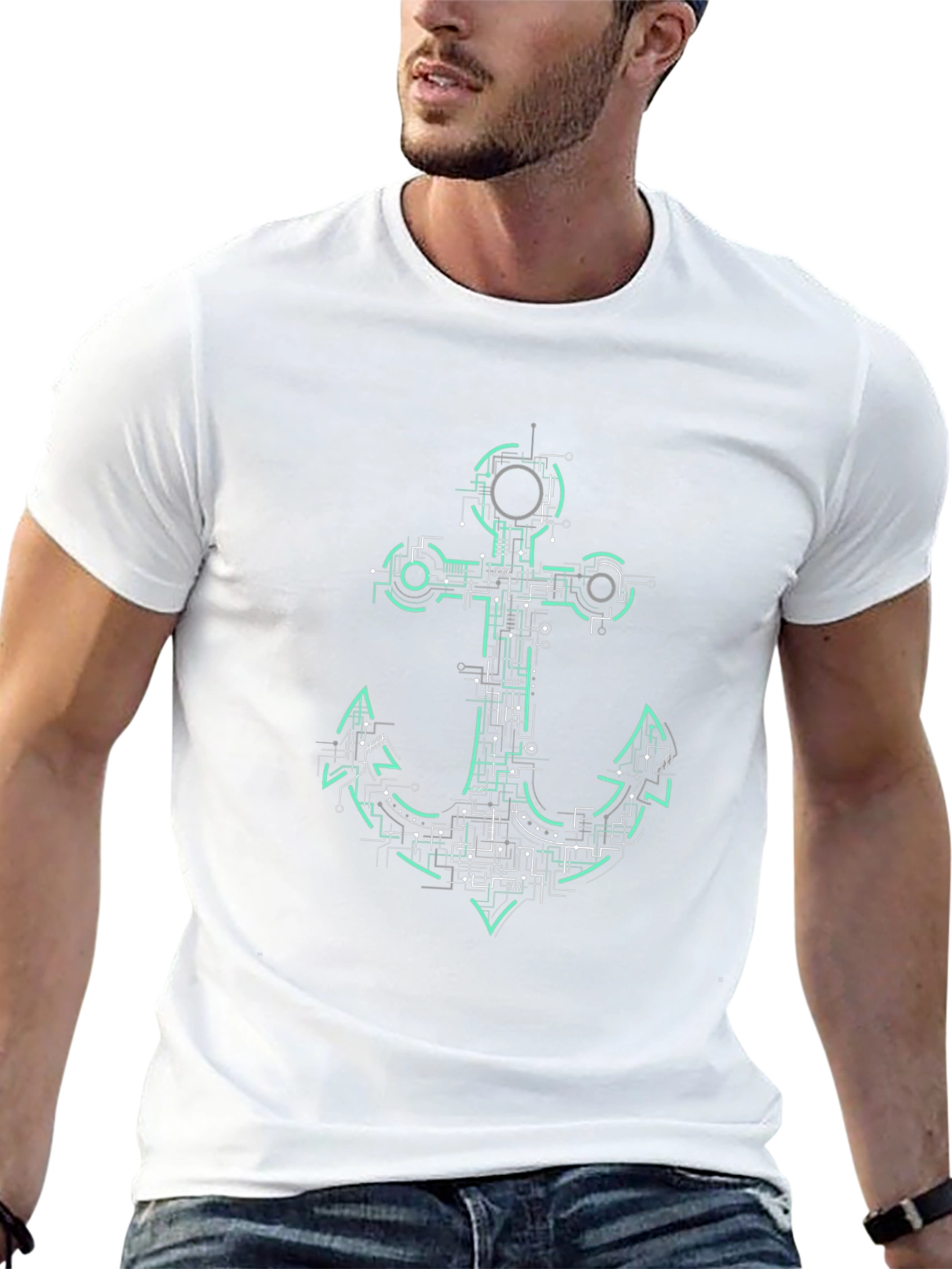 Tech Anchor Graphic Black T-Shirt