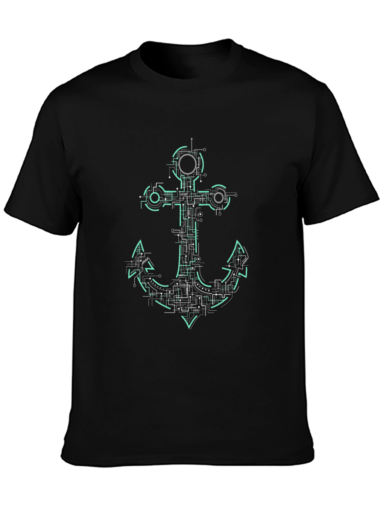 Tech Anchor Graphic Black T-Shirt