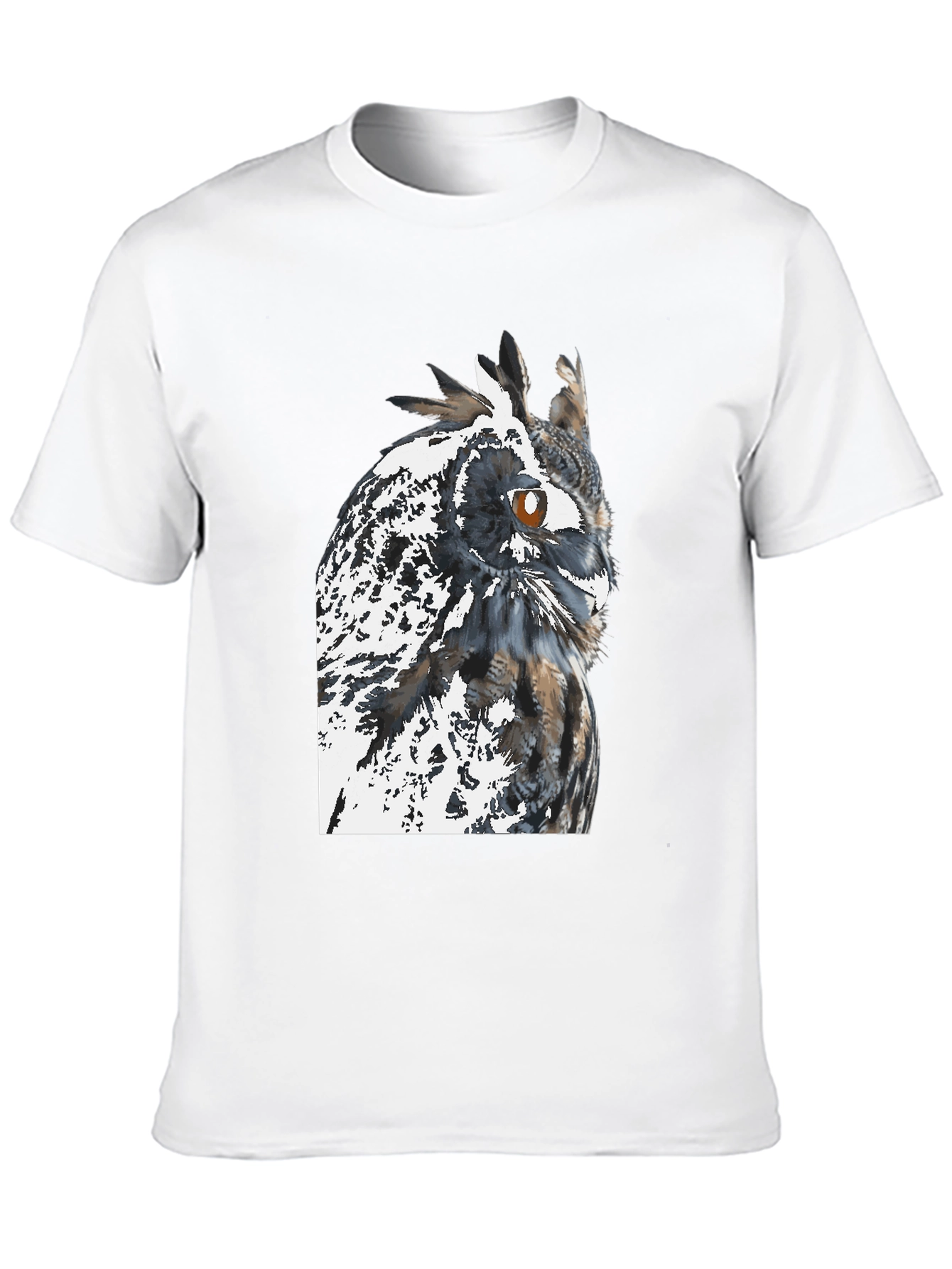 Owl Graphic Print Black T-Shirt