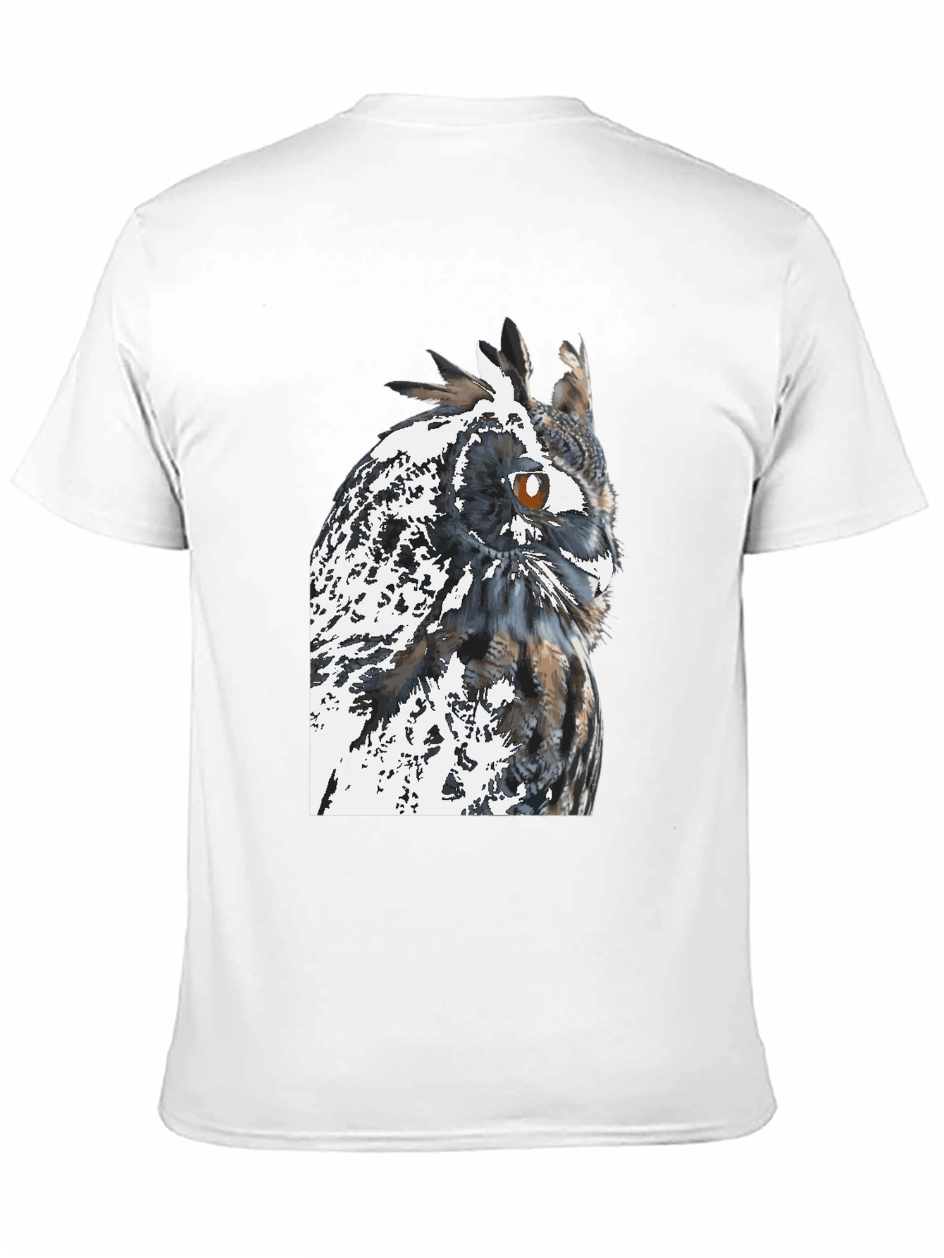 Owl Graphic Print Black T-Shirt