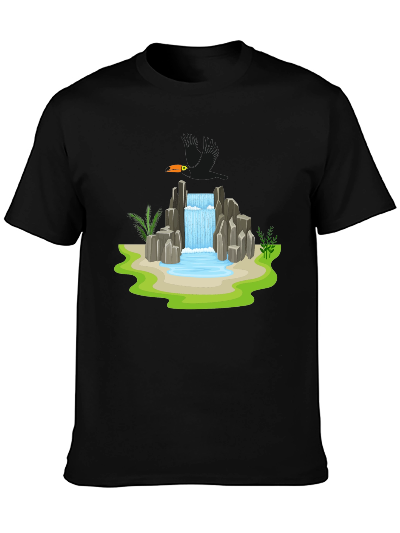 Waterfall Graphic Tee - Nature Inspired Design