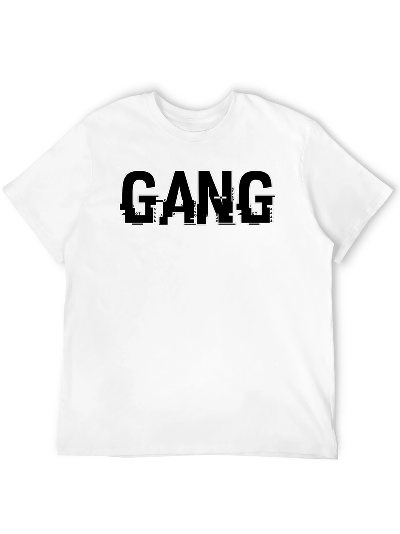 Edgy GANG Graphic Black T-Shirt