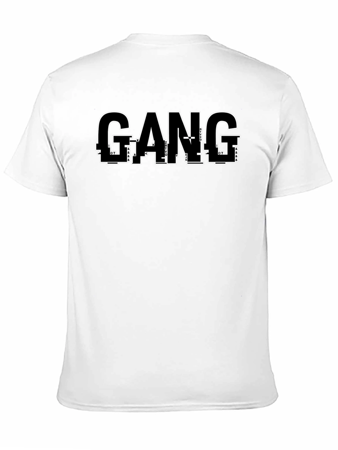 Edgy GANG Graphic Black T-Shirt