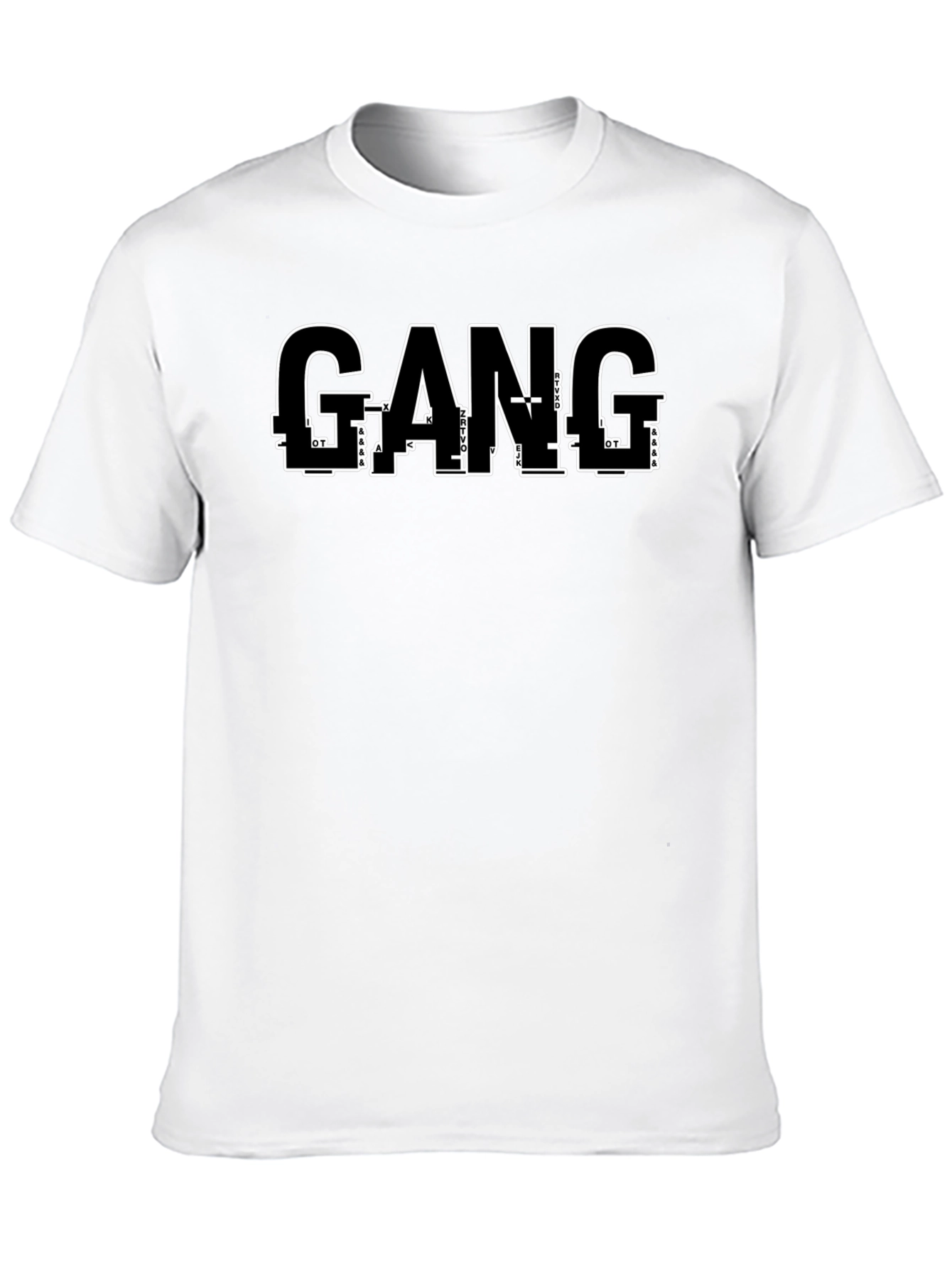 Edgy GANG Graphic Black T-Shirt