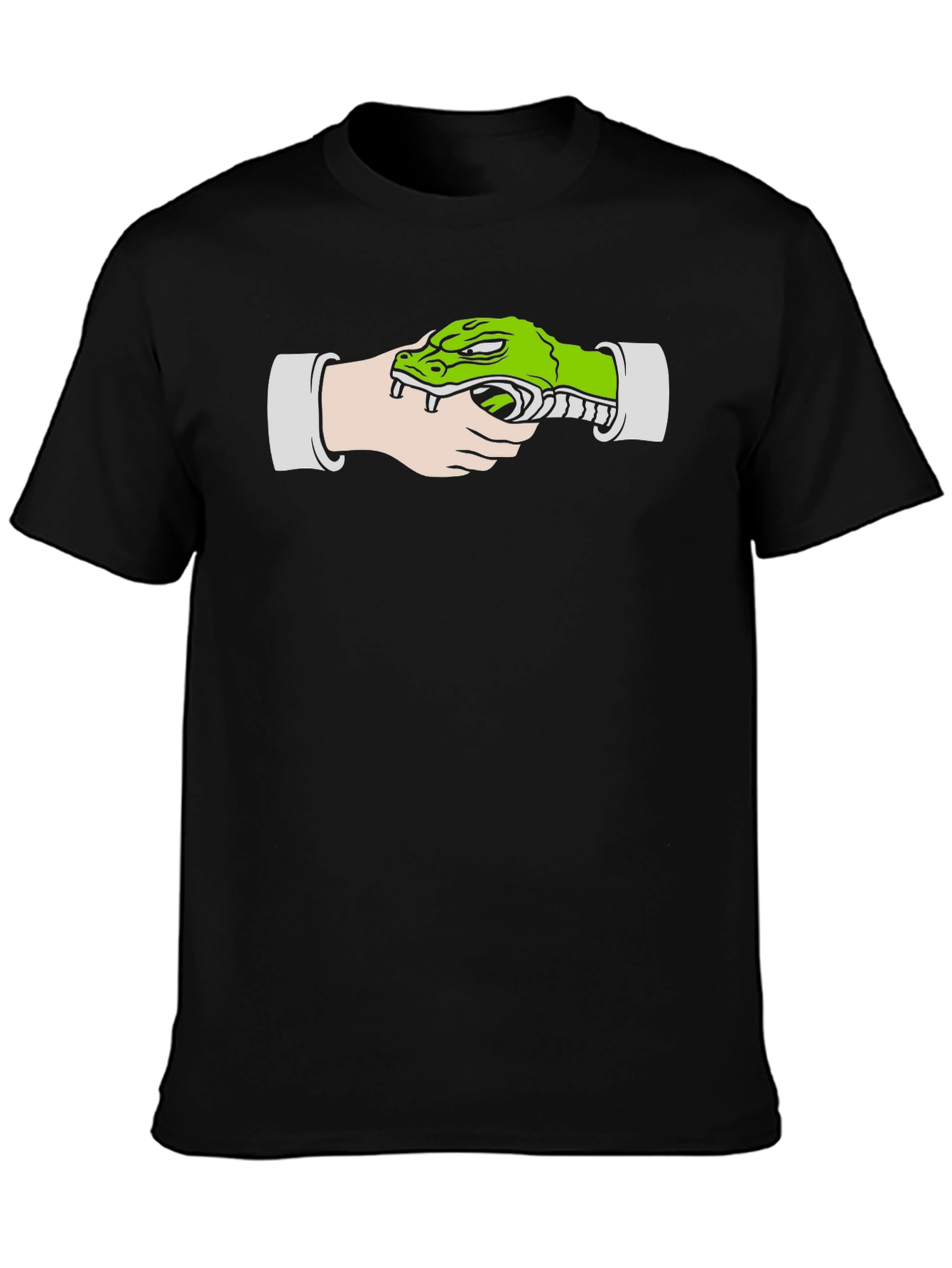 Crocodile Gun Black T-Shirt