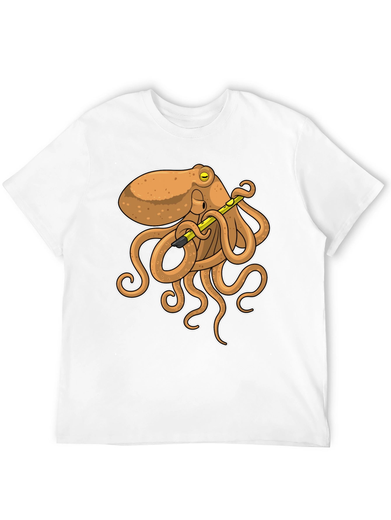 Octopus Musician Black T-Shirt - Unique Graphic Tee