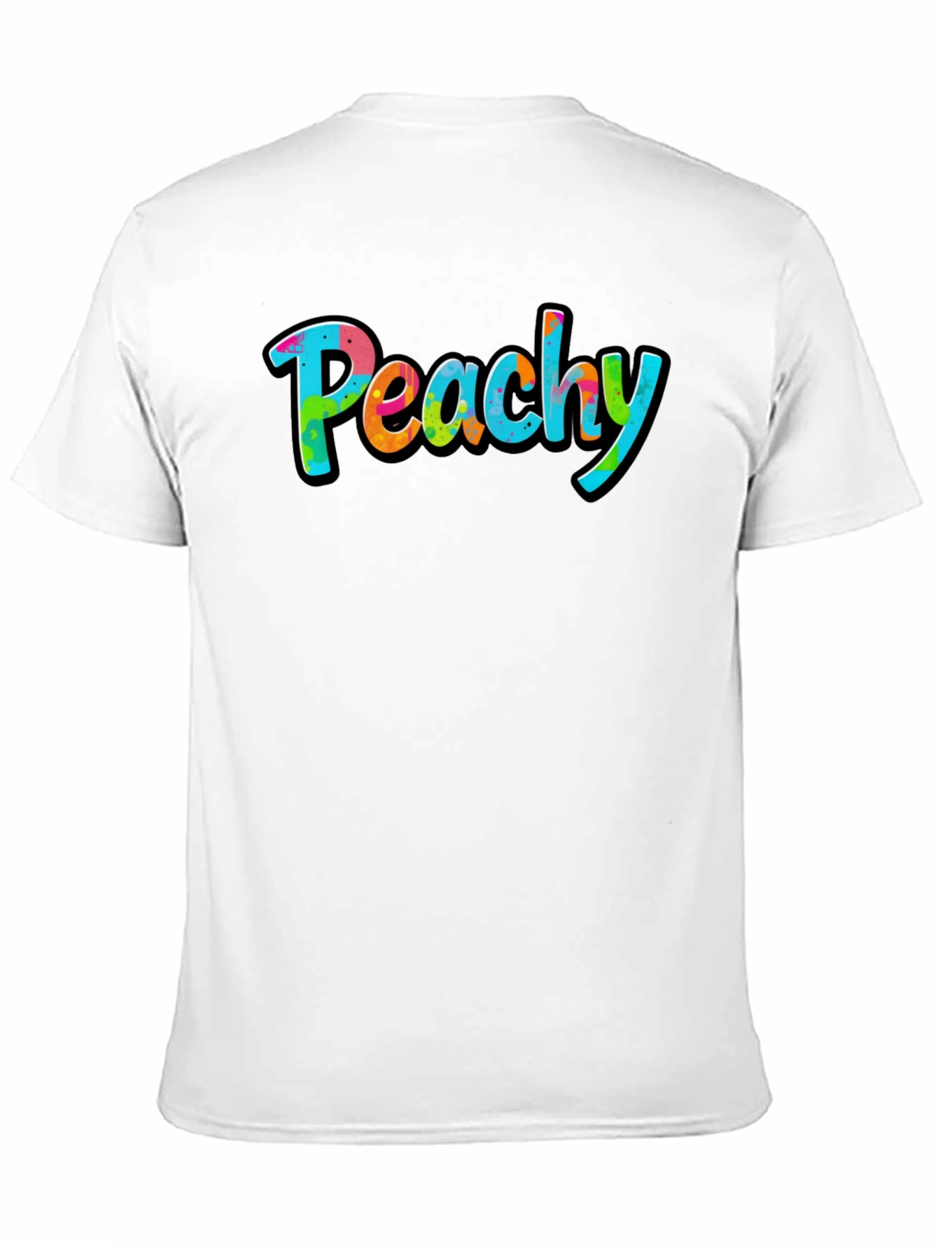 Peachy Graphic Black T-Shirt - Casual Style