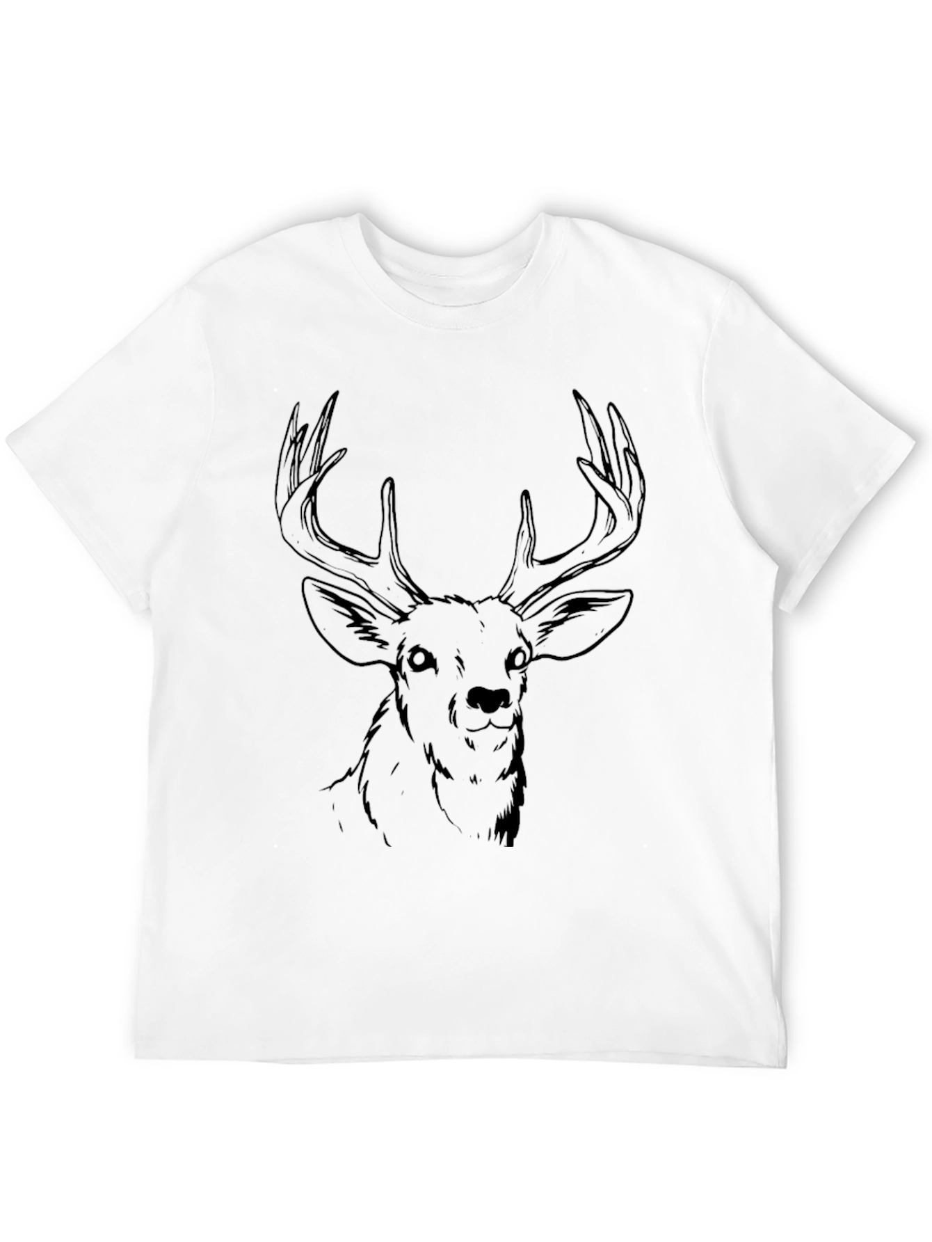 Black Deer Graphic Tee - Mens Casual Shirt
