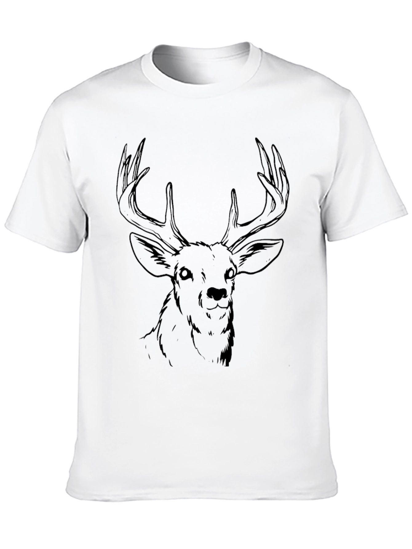Black Deer Graphic Tee - Mens Casual Shirt