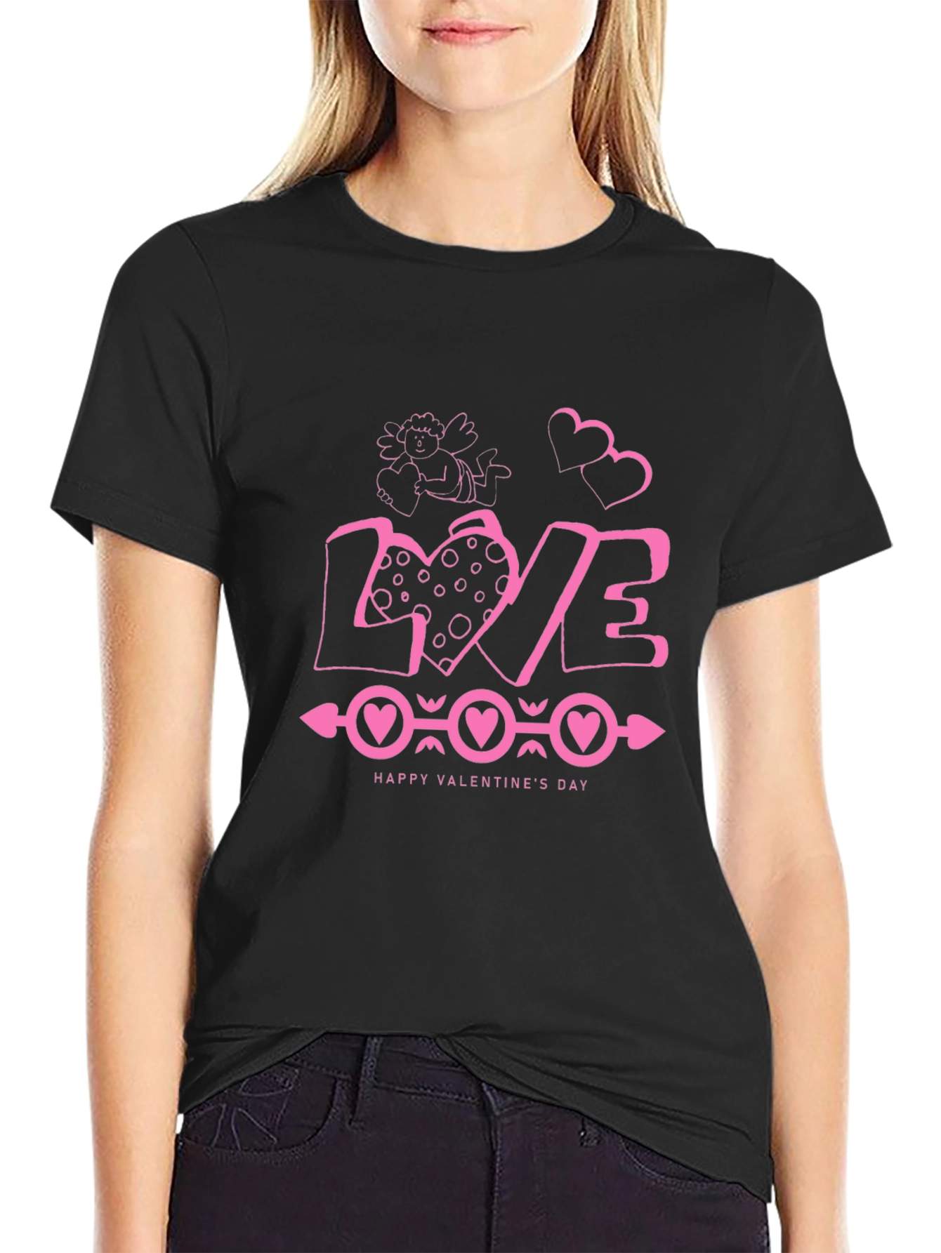 Valentines Day Black T-Shirt