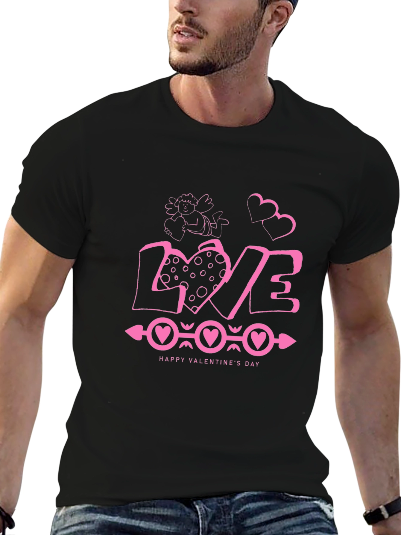 Valentines Day Black T-Shirt