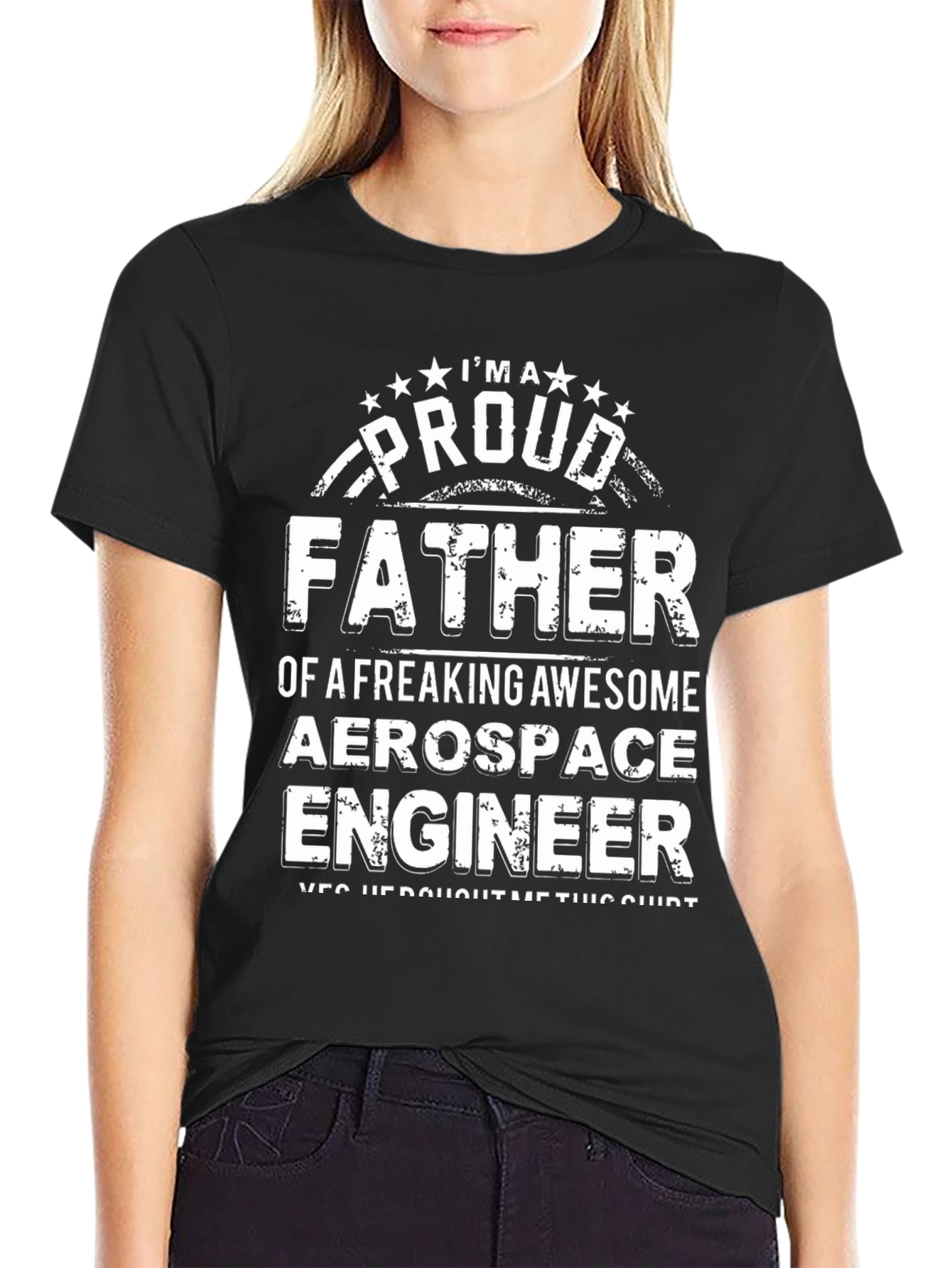 Proud Aerospace Engineer Father Graphic T-Shirt