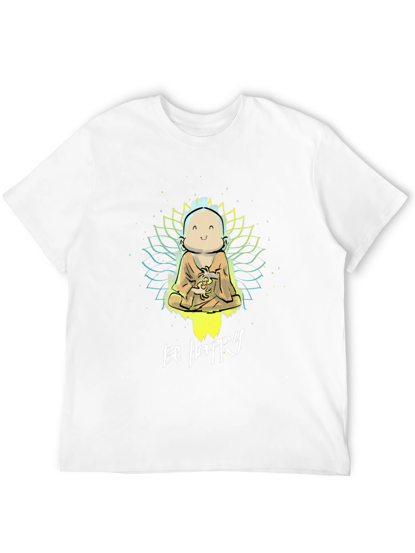 Be Happy Graphic Print T-Shirt