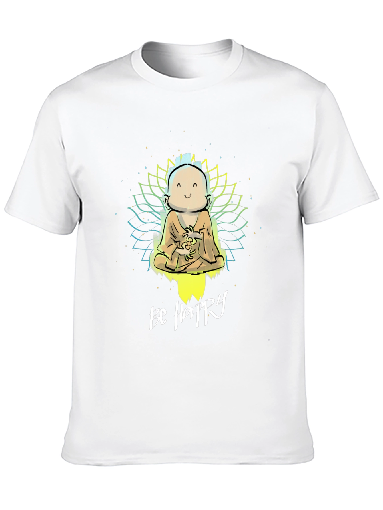 Be Happy Graphic Print T-Shirt