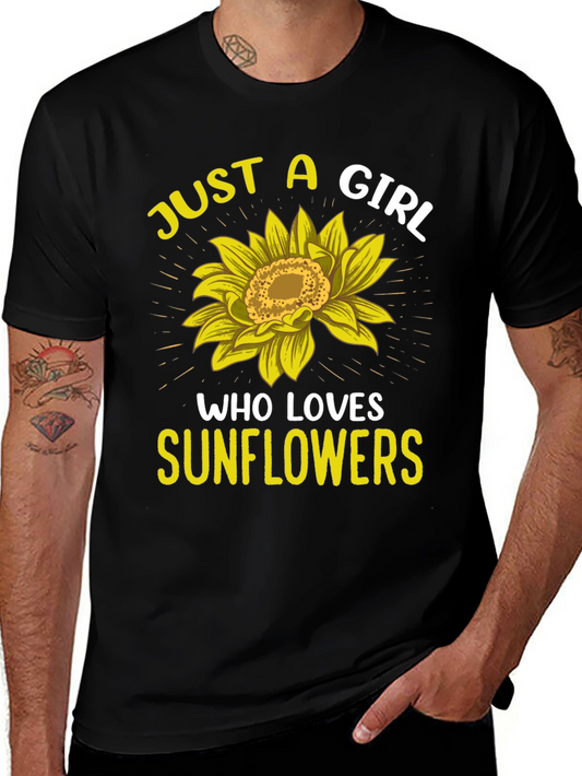 Sunflower Lover Graphic T-Shirt - Just a Girl
