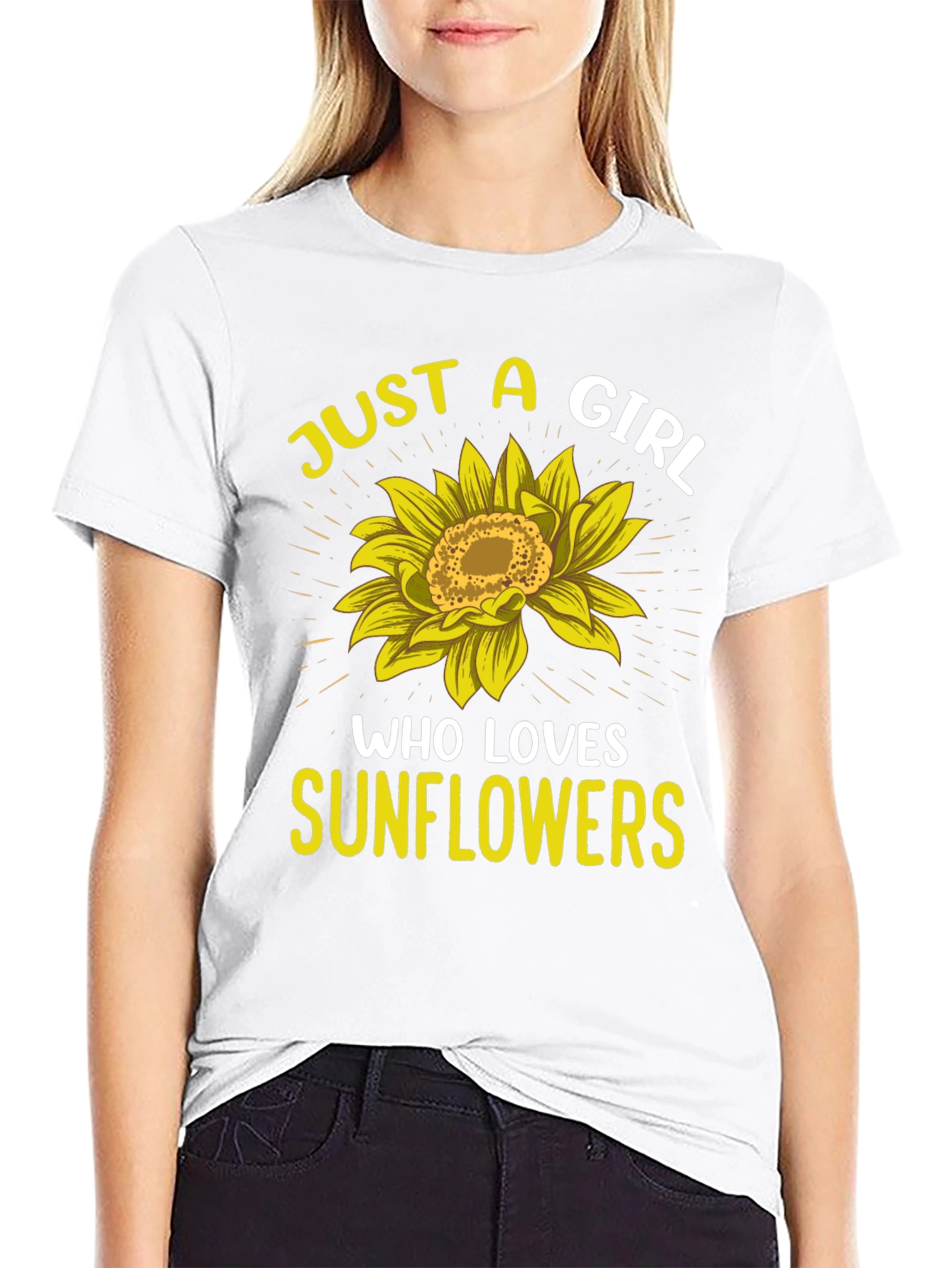 Sunflower Lover Graphic T-Shirt - Just a Girl
