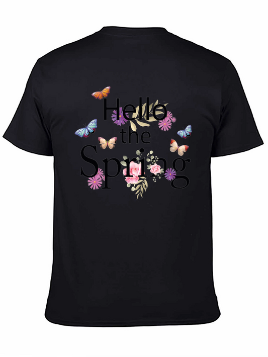 Hello Spring Graphic Tee - Black